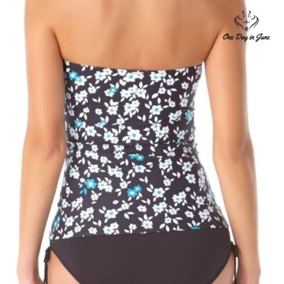 Anne Cole Twist Front Bandeau Tankini Top Size XS - Picture 2 of 3